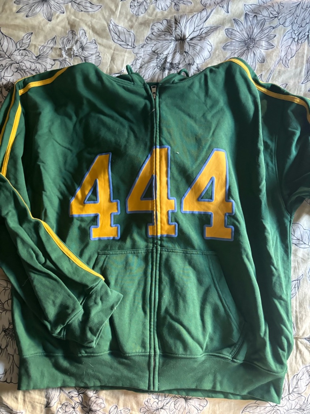 Mayfair Zip-Up Hoodie with Yellow Number 444